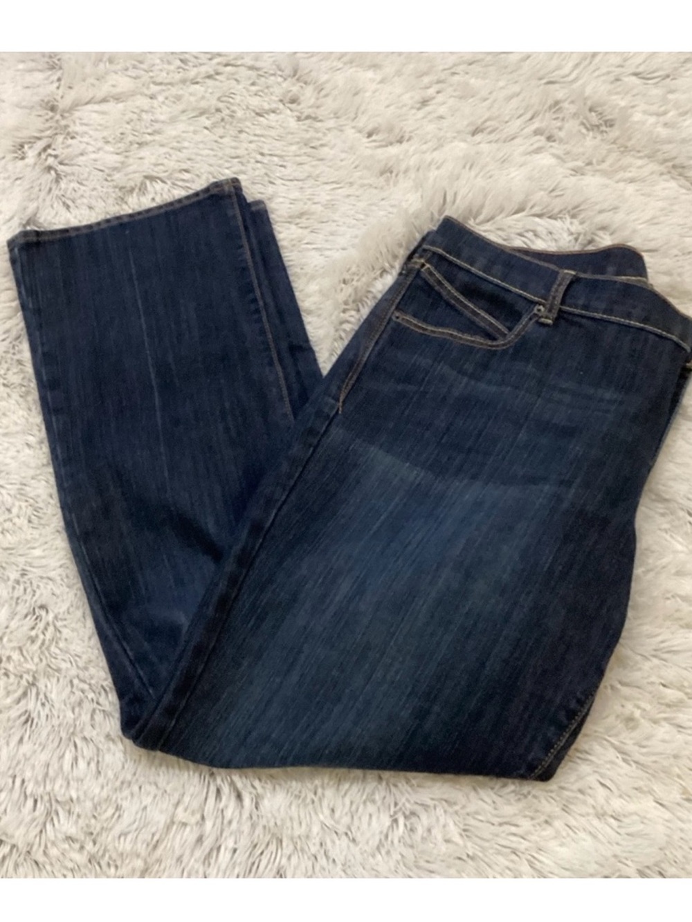 Old Navy The Diva Bootcut Jeans Plus Size 18 long Dark Wash Stretch Denim - Picture 2 of 14